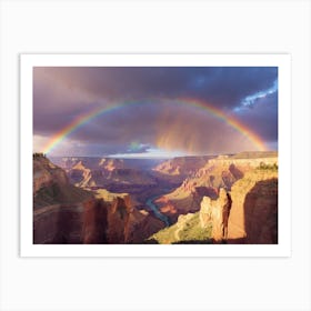 Rainbow Over The Canyon Art Print