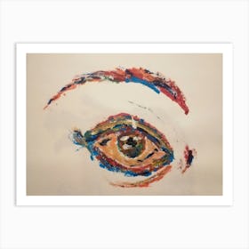 Colourful abstract eye Art Print