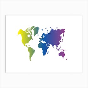 World Map 27 Art Print