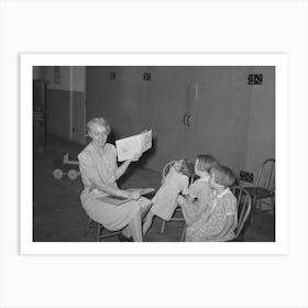 Untitled Photo, Possibly Related To Wpa (Work Projects Administration) Nursery Teacher Telling Story To Children Of Art Print