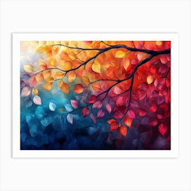 Autumn Leaves Painting Art Print