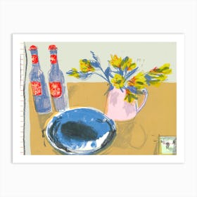 Spanish Beer & Flowers  Art Print
