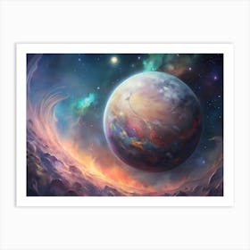 Planet In Space Art Print