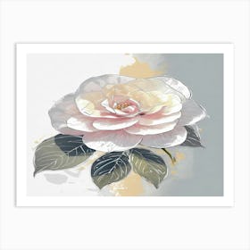 Pink Camellia Canvas Print Art Print