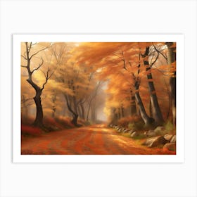 Autumn Lane #4 Art Print