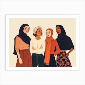 Muslim Women Art Print