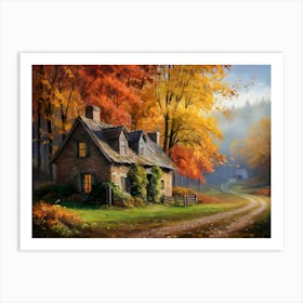 Autumn House Art Print