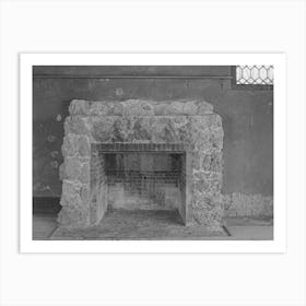 Fireplace In Old Ranch House Near Marfa, Texas By Russell Lee Art Print