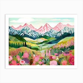 Abstract Mountains New Zealand Art Print