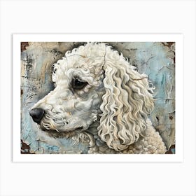 White Poodle Fine Art Portrait 1 Art Print