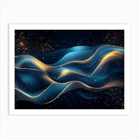 Abstract Wave Background Art Print