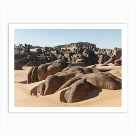 Rocks In The Sahara Desert Art Print