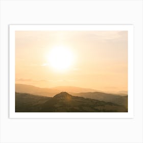Sunset In Hills Of Italian Le Marche Art Print