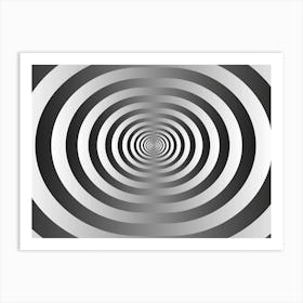 Black And White Spiral Background Art Print