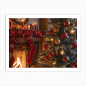 Christmas In The Living Room Art Print