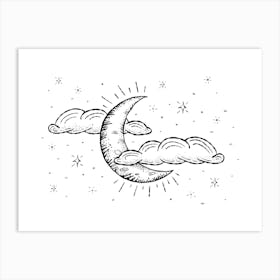 Crescent Moon 1 Art Print