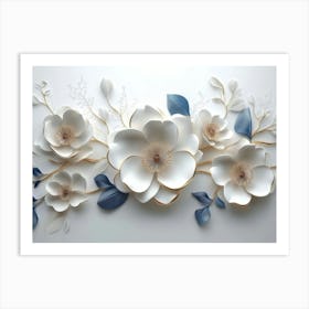 Paper Flowers 27 Art Print