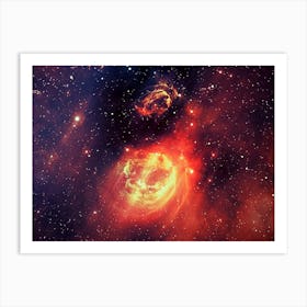 Space collage: deep space 2 Art Print