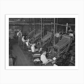 Linotype Operators Of The Chicago Defender, African American Newspaper, Chicago, Illinois By Russell Lee Art Print