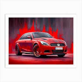 Red Car Art Print