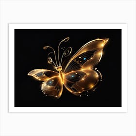 Golden Butterfly 12 Art Print