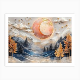 Moon In The Sky Art Print