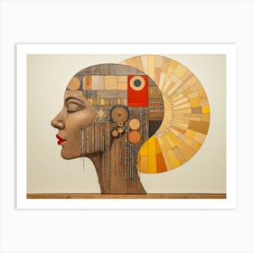 Abstract Illustration Of A Woman And The Cosmos 67 Art Print