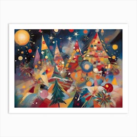 Symphony Of Lights Abstract Art Art Print