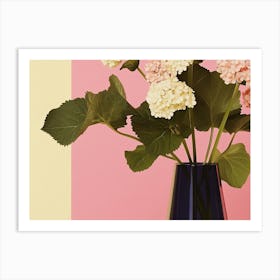 Hydrangeas In A Vase Art Print