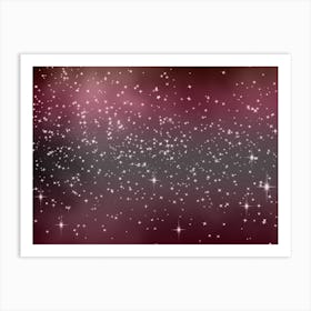 Rose White Shining Star Background Art Print