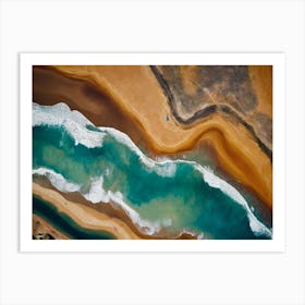 Beach, Sea Water And Sand Art Print