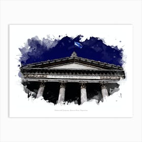 Palacio Del Congreso, Buenos Aires, Argentina Art Print