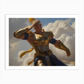 Warrior In Armor 4 Art Print