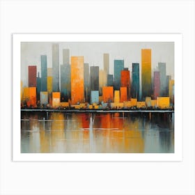 Abstract Cityscape painting 8 Art Print