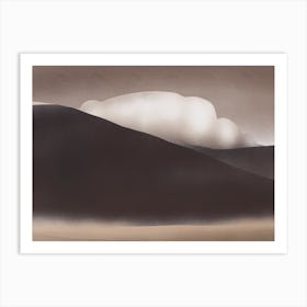 Cloud behind mountains Art Print