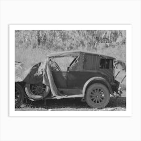 Automobile Belonging To Migrant Cane Chair Worker, Paradis, Louisiana By Russell Lee Art Print