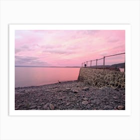 Sunset At Clovelly, Devon, Uk Art Print