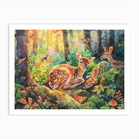 Deer In The Woods Art Print