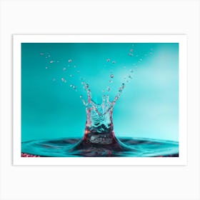 Water Splash - Water Splash Stock Videos & Royalty-Free Footage Art Print