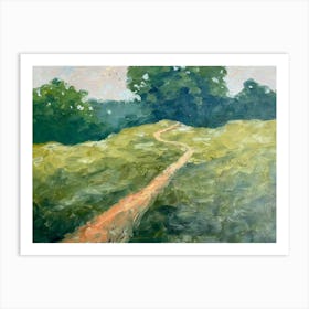 Path In The Grass painting Art Print