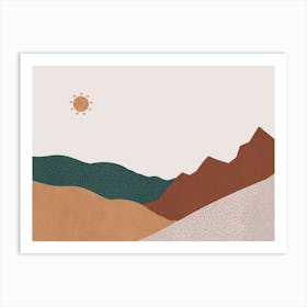 Desert Mountain Abstract Art Print