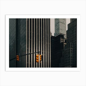 New York City traffic lights Art Print