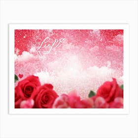 Valentine'S Day Roses 1 Art Print