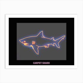 Neon Pink Orange Carpet Shark Poster 1 Art Print