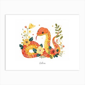 Little Floral Cobra 4 Poster Art Print