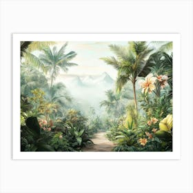 Tropical Forest Landscape 2 Art Print