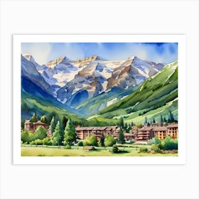 Mountain Town Art Print