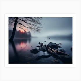 Sunrise At The Lake Art Print