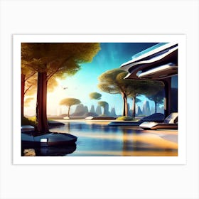 Futuristic City 67 Art Print