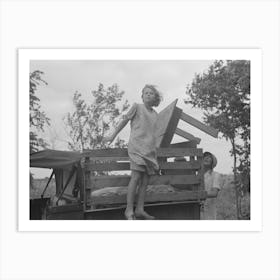 Untitled Photo, Possibly Related To Loading Truck With Table Which Will Be Carried By This Migrant Family To Art Print